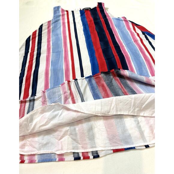 Lands' End Girls Trapeze Dress Size 14‎ Sleeveless Cotton Patriotic Sundress - Picture 5 of 9